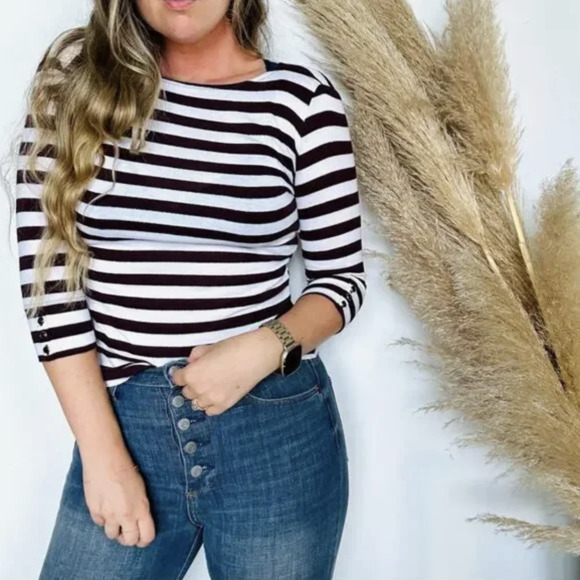 Striped Boatneck Tops